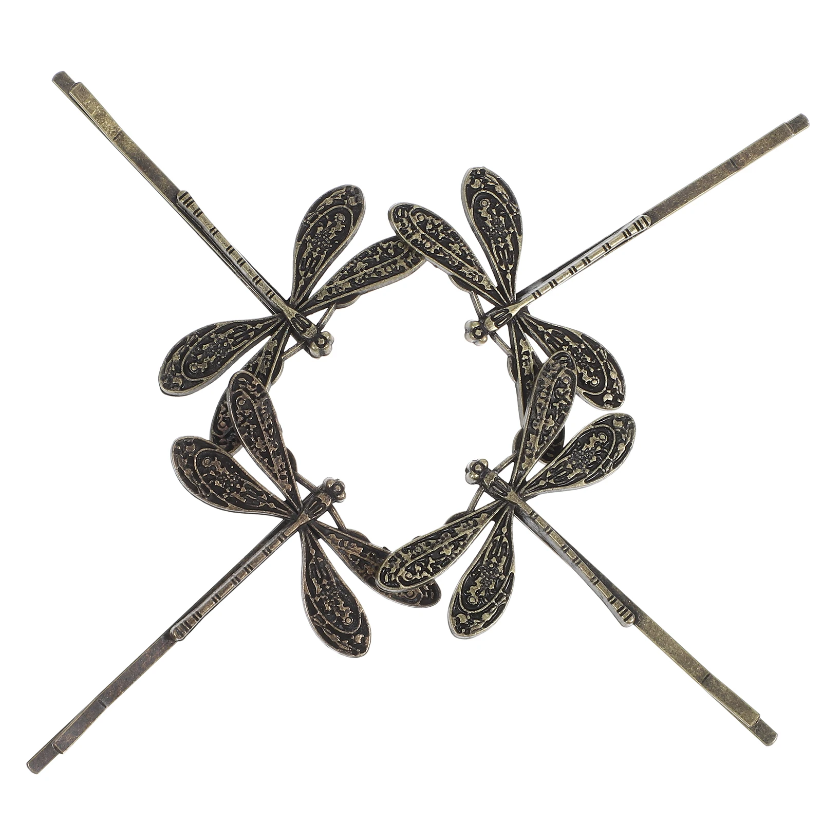 

4 Pcs Dragonfly Hair Clips Vintage Safe Zinc Dragonfly Hair Clips Alloy Women Hairstyle Accessories Bobby Pins