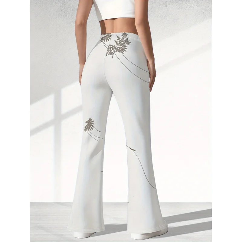 Printed flared pants for teenagers aged 7-16, suitable for daily street wear and suitable for all seasons.