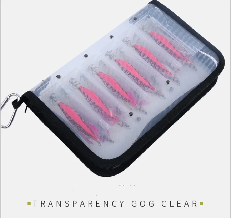 Tragbare Tintenfisch-Ködertasche, Aufbewahrungsbox für Oktopus-Egi-Haken, Schutzhülle für harte Angelköder, doppelseitige Tintenfisch-Jig-Hakentasche, Meereswerkzeug – Detail 7