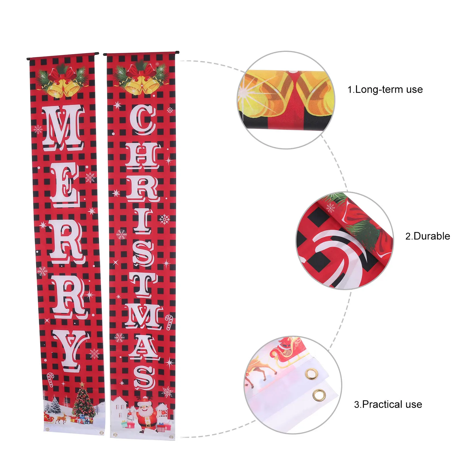 

1Set Christmas Festival Decoration Hanging Door Curtain Bright Color Banners Holiday Party Wall Window Decor Indoor Outdoor