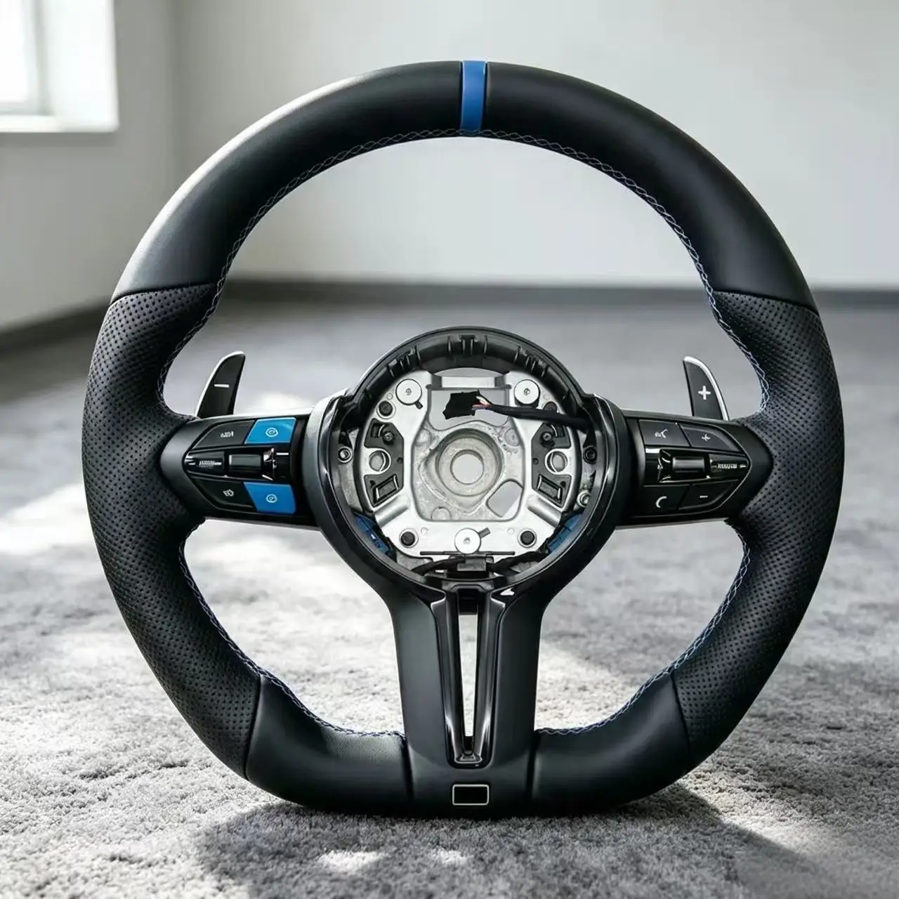 For BMW F30 F10 F15 F36 F20 F22 F25 F32 M3 M5 E84 E87 E70 E90 E91 Leather Car Steering Wheel image 3