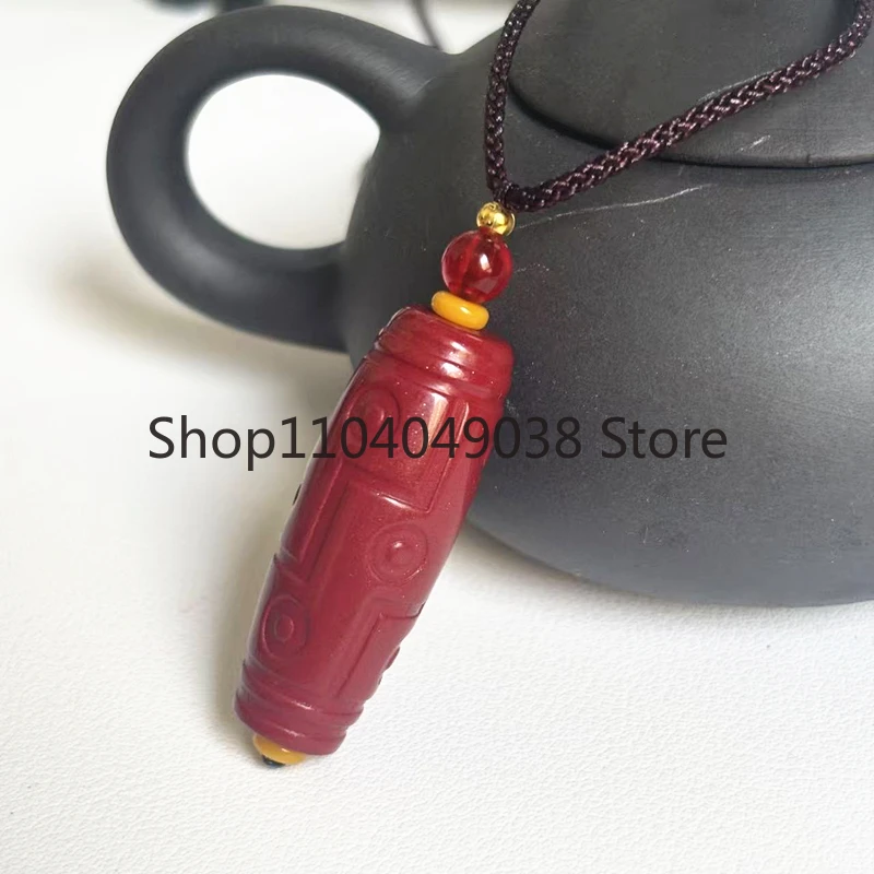 

Подвеска Tianzhu из необработанной киновари с девятью глазами для мужчин и женщин, ожерелье Будды, резная работа ручной работы, подвеска в этническом стиле