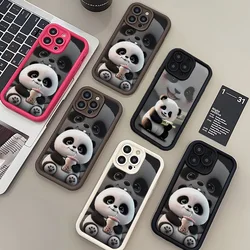 Custodia Panda carina per iPhone 11 custodie per iPhone 15 12 11 14 13 16 Pro Max 14 15 16 Plus X XS Iphone16 16Pro 11Pr antiurto Funda