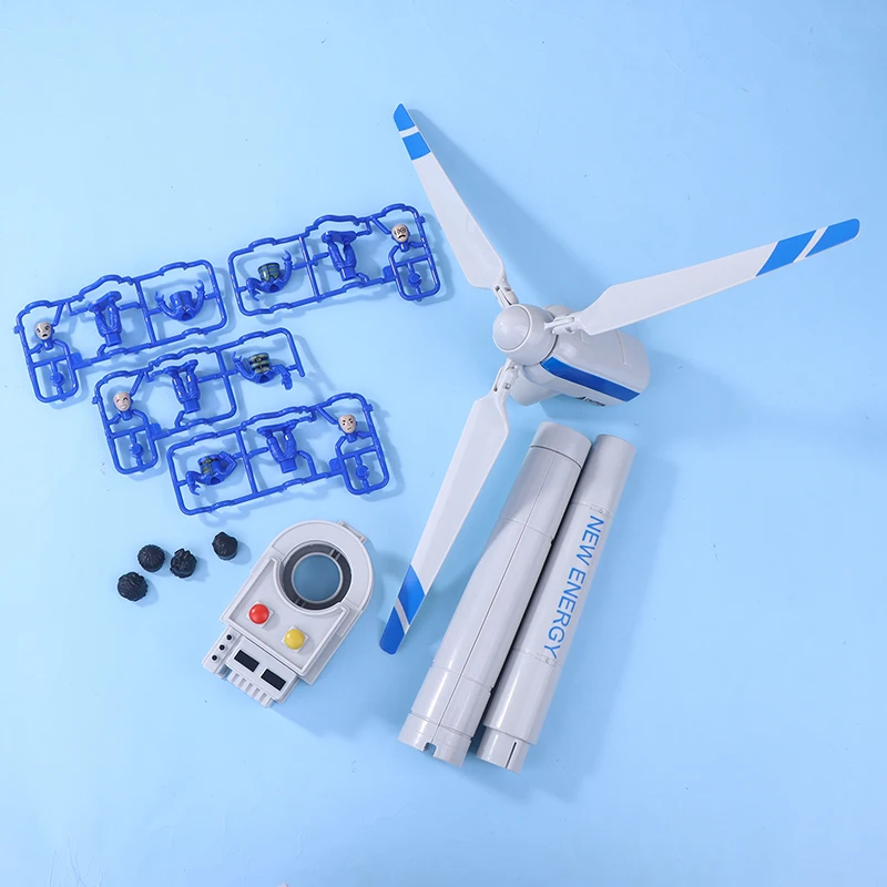 لعبة محاكاة نموذج توربينات الرياح للأطفال - مجموعة علوم كبيرة #4