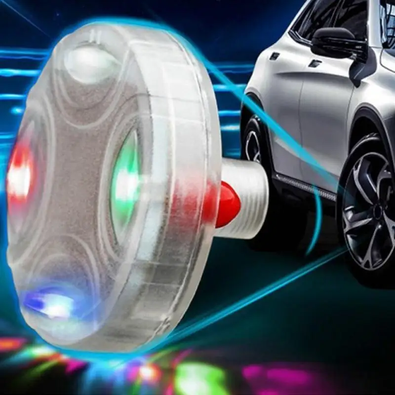 LED Car Interior Ambient Light Wheel Lights Decoration Auto Roof Foot Atmosphere Lamp Bicycle Tail Light Wireless Adhesive