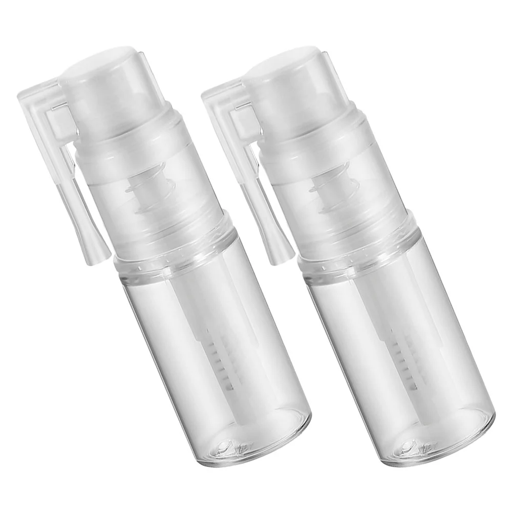 2 Pcs Press Powder Nozzle Spray Bottle Accurate Dispensing Multipurpose Cosmetics Pharmaceuticals Cleaning Portable