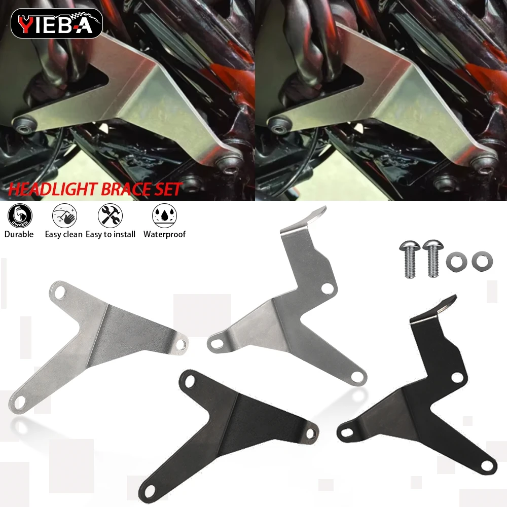 

For KTM 390 ADV ADVENTURE 2020-2025 2026 Motorcycle HEADLIGHT BRACE SET Motorbike Headlight Reinforcement Brackets Neck Brace