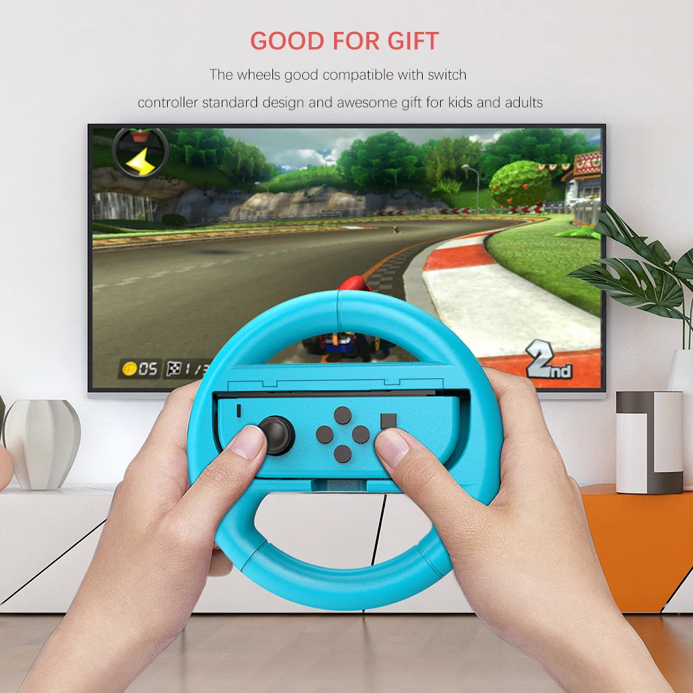 2 pçs apertos para joy-con controlador titular para interruptor 2 aperto simulado jogo de corrida compatível com interruptor 2 acessórios
