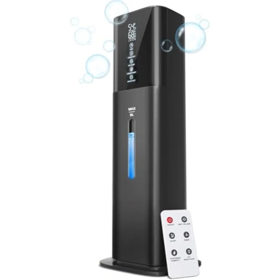 

Humidifiers for Bedroom 2.11Gal 8L Quiet Humidifiers for Large Room with Timer 360°Nozzle 3 Speed Ultrasonic Cool Mist Humidifi