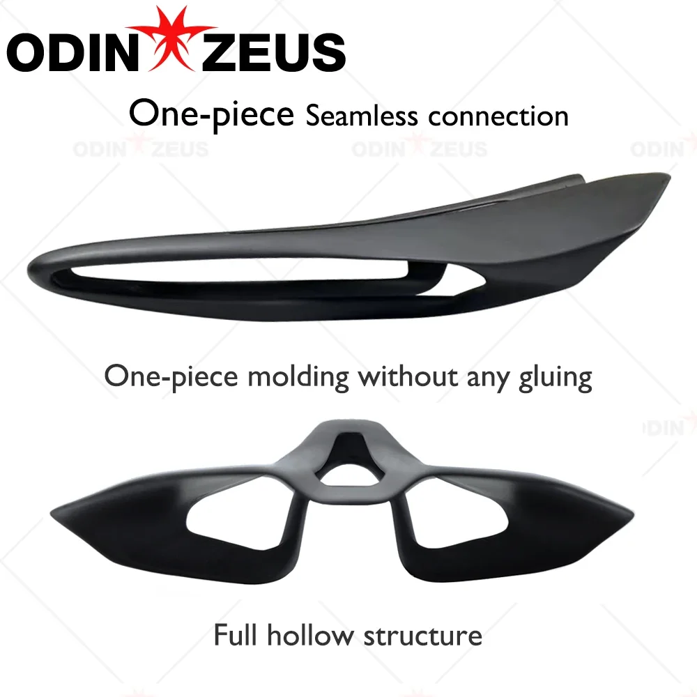 ODINZEUS Hollow-Out Design Carbon Fiber+Artificial Leather Road Saddle 95g, Breathable Comfort Bike Carbon Seat Cushion