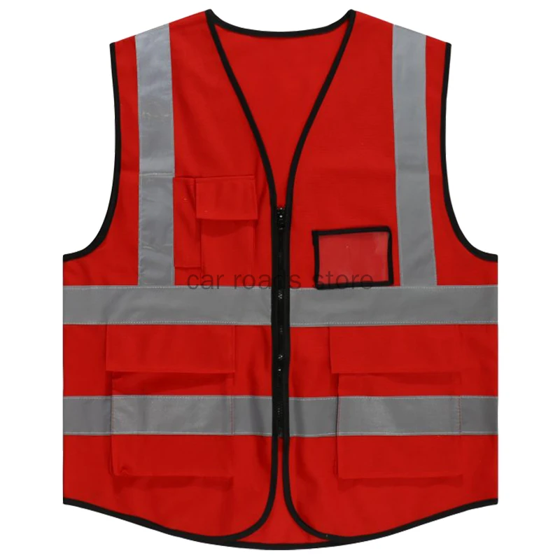 Wholesale Custom High Visibility Security Construction Jacket Vest Safety Reflective Vest With Printed Logo