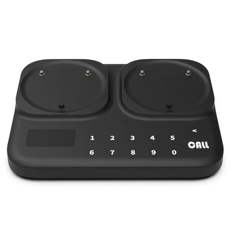 Sistema cercapersone wireless per ristorante Sistema di chiamata impermeabile per clienti ospiti 20 cicalini sottobicchieri Doppia base di ricarica per campo alimentare