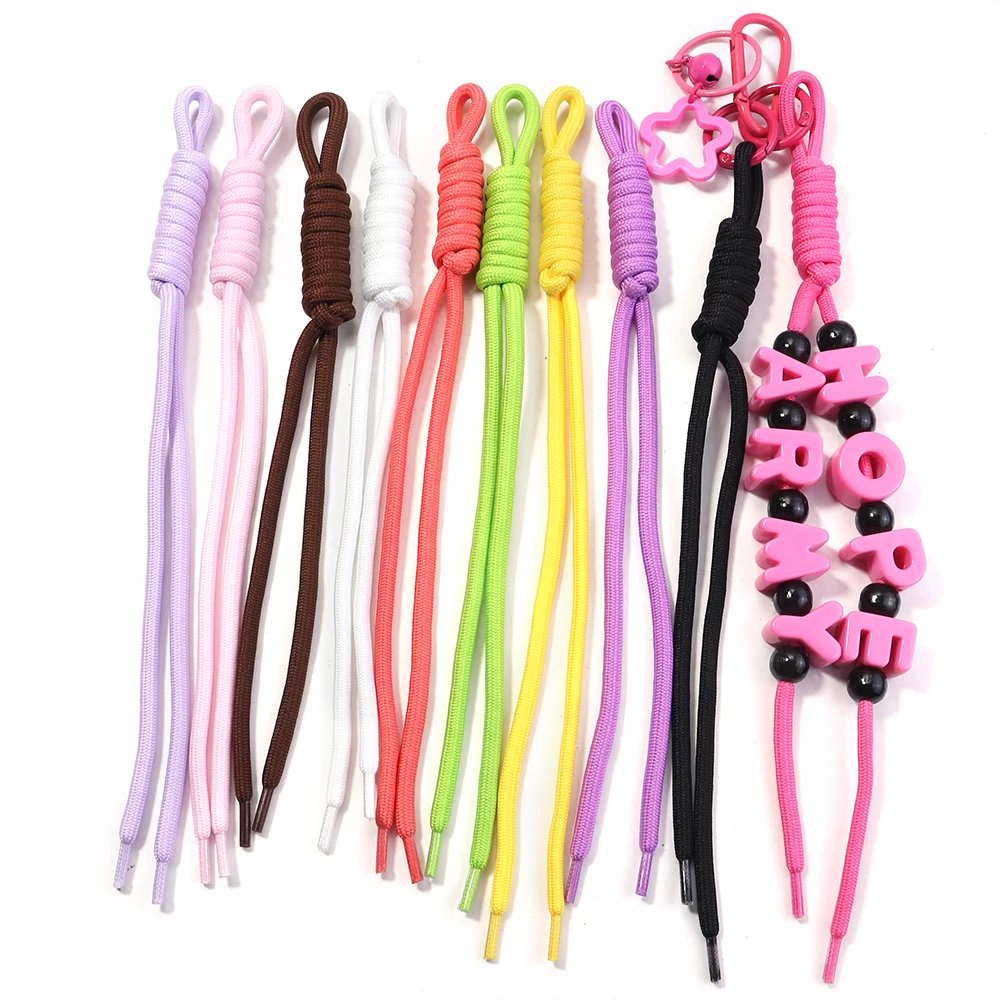 5pcs/lot Colorful Braided Lanyard Keychain Handmade Knot Nylon Rope Cord Thread For DIY Key Chain Pendant Bag Accessories image 2