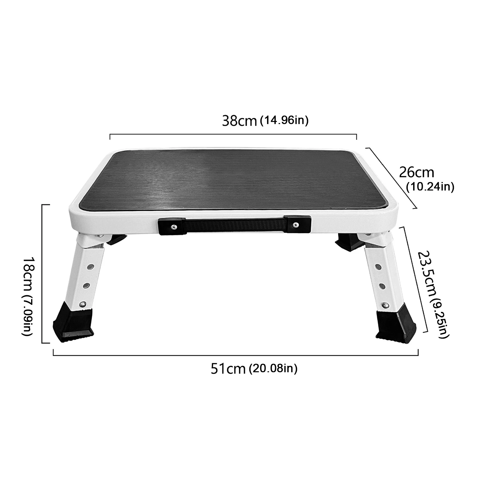 

1 Step Folding Heavy Duty Stepladder with Wide Pedal Anti-Slip Step Stool Lightweight Step Stool for Household Garage Storage
