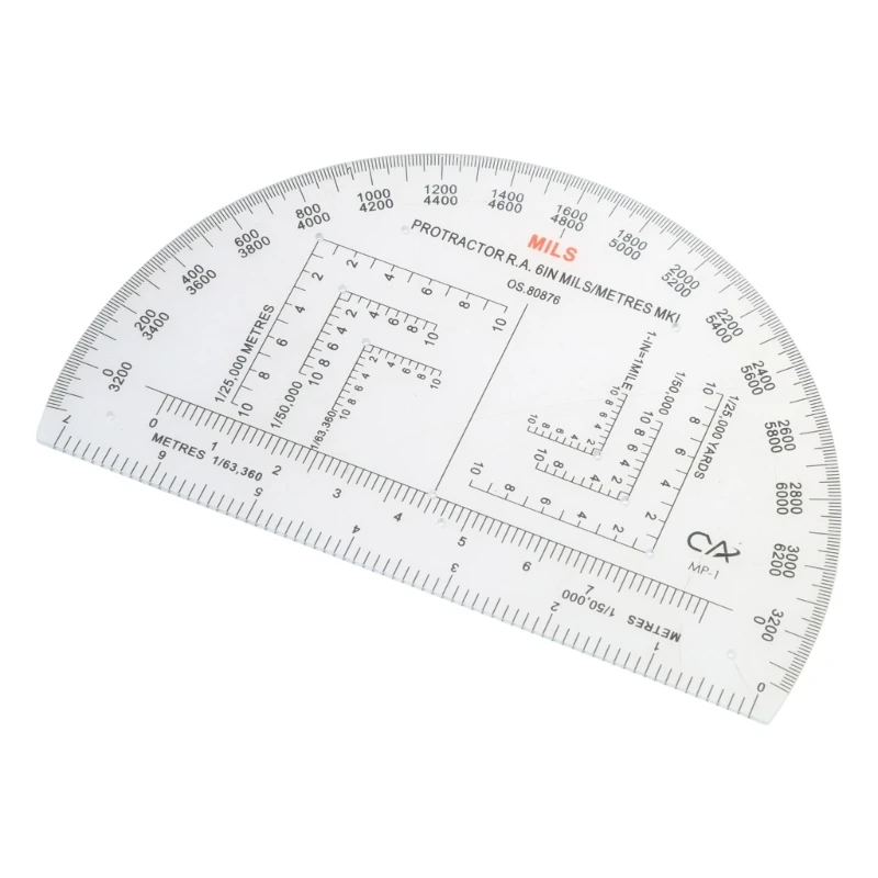 Military Protractor Coordinate Scale for Topographical Map Reading and Land Navigation Map Reading Ruler