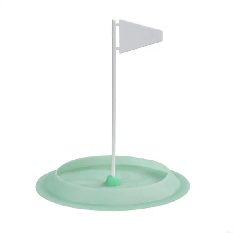 Silicones Golf Putting Cup Practice Trainings Aid With Flag Durability Golf Putting Trainer For Indoor Outdoor Use