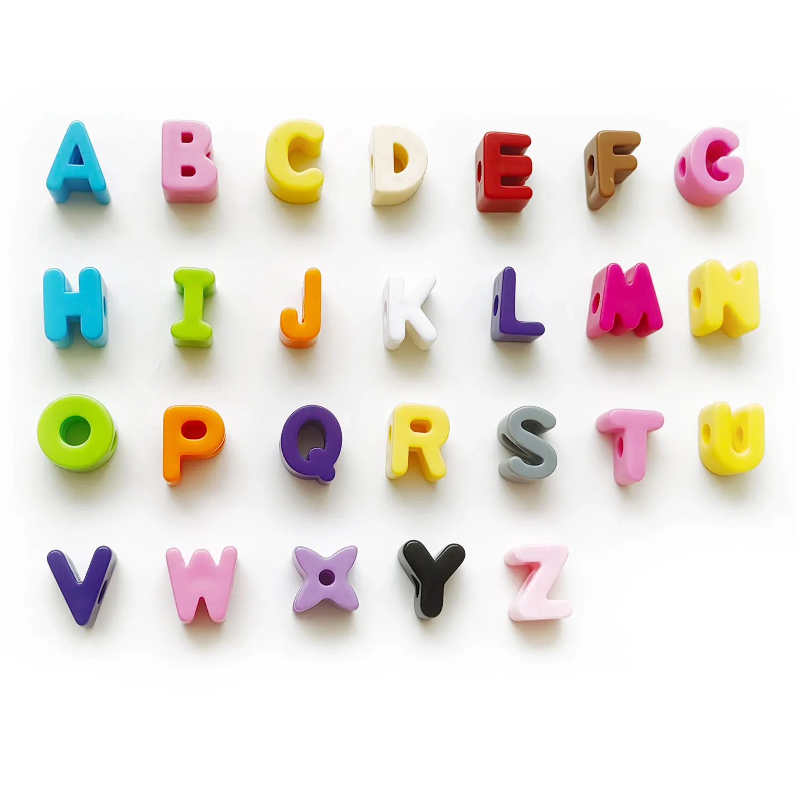 Colorful English Alphabet Letters Beads For Jewelry Making DIY Crafts Decorations Phone Chain Keyring Beadable Pens Accessories