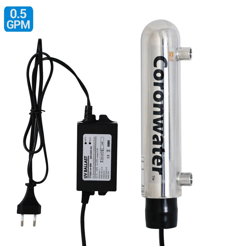 Coronwater 0.5 GPM UV Water Purification System for Household Apartment Kitchen Undersink Water Sterilization