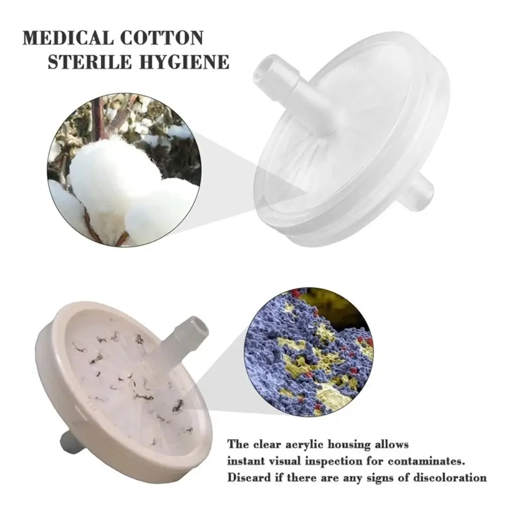 1Pcs Filtration Parts Inline Sanitary Air Filter Fish Tank Aquarium Fermentation Aeration Oxygen Cask Air Pump Filter 47mm