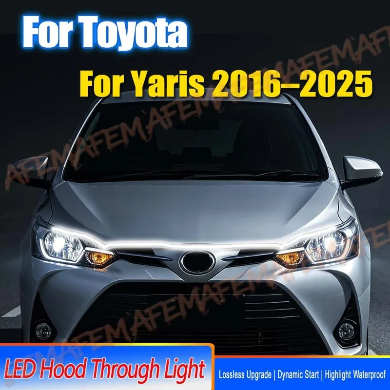 

1PCS Car LED Daytime Running LightDRL Fog lamp For Toyota Yaris 2016-2025 Decorative Atmosphere Lamps Ambient Lights 12V