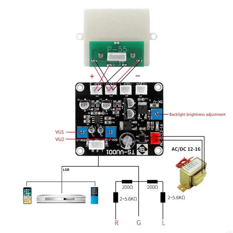 F26C Upgraded Level Meter DB Level Header VU Meter Audio Level Meter Power Amplifier Meter Yellow Backlight for Home Audio