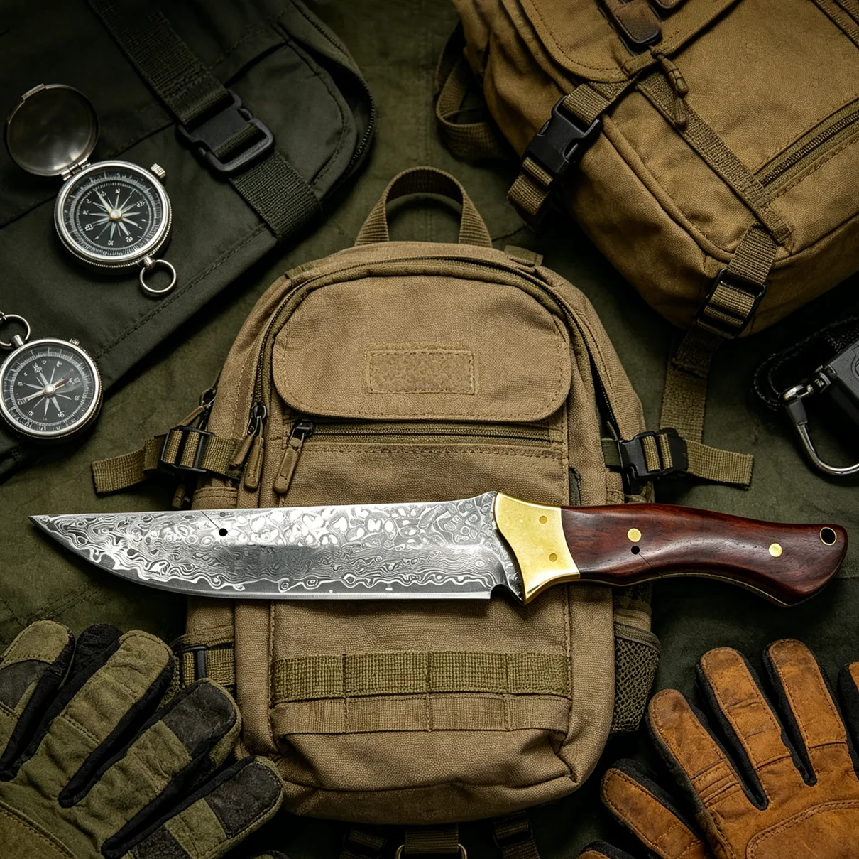 High Hardness VG10 Damascus Wood Handles Pocket Knife Outdoor Survival Camping EDC Tools Wilderness Portable Fruit Knives view 3