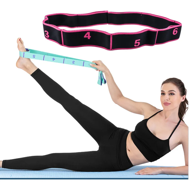 Dance Yoga Elastic Bands Auxiliary Stretching Belt Adult Latin Training Bands Latex Pilates Fitness Exercise Resistance Band