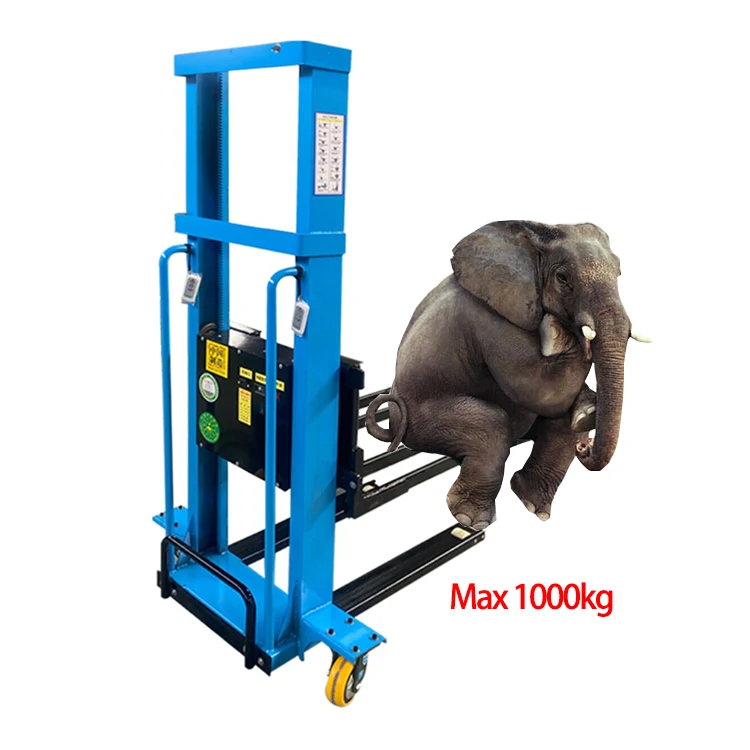 Pallet Stacker Hydraulic Small Hand Remote Control Electric Forklift Manual Portable 500 kg 1000kg Hand Pushed Forklift