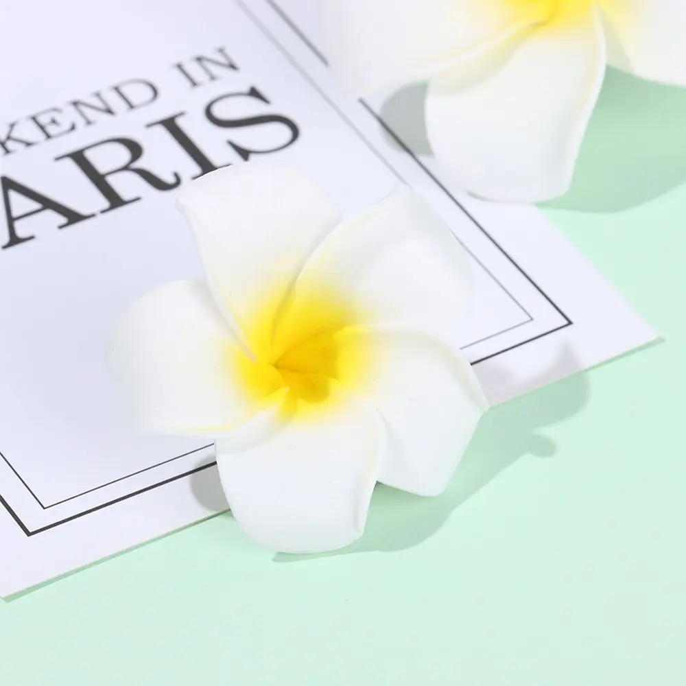 Party Simulation Hair Accessories Beach Seaside Flower Hair Clip White Plumeria Hairpin