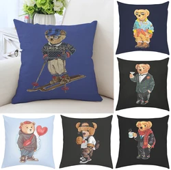 40x40cm pillowcase fashion bear sofa decoration cushion cover bed decoration pillowcase custom gift chair waist support