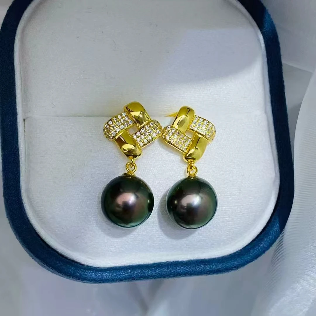 

Оптовая продажа, серьги из стерлингового серебра 925 пробы, фурнитура для крепления, базовые монтажные детали, аксессуар для жемчуга 10-12 мм, 5 пар/лот