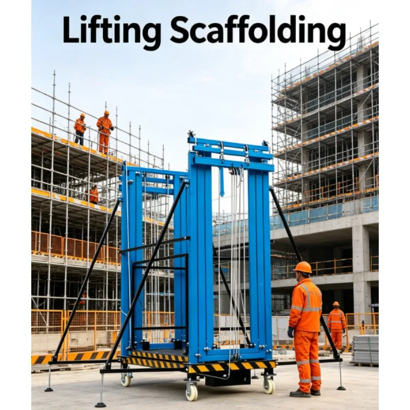

Mobile Telescopic Electric Lifting Ladder Scaffold 0.3 -0.5 Ton Capacity 2-8 m Electric Scaffolding for Building Construction