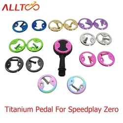 4PCS Titanium  pedal plate ti bow tie fit Cycling Pro Mtb Bike Bicycle Pedal Plate Cleats Wahoo SpeedPlay Comp Zero Aero NanoPCS