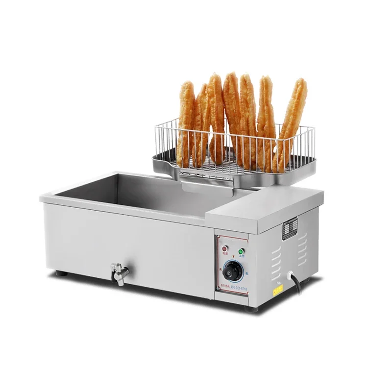 Commercial fryer large capacity automatic electric fryer single cylinder high power stainless steel electric fryer