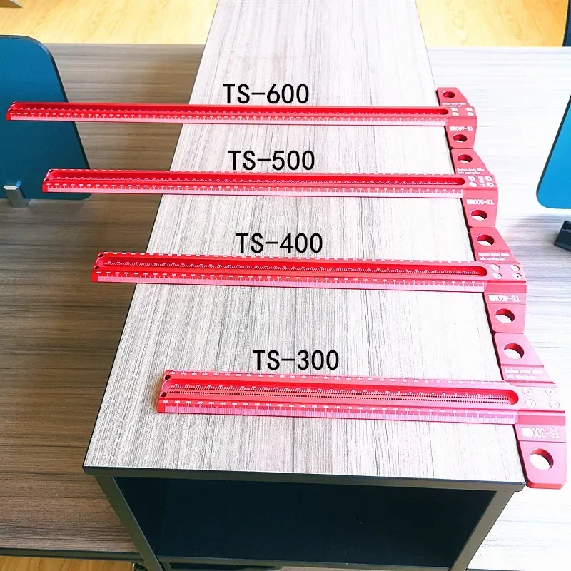 Woodworking Scriber T-Square Ruler, 90 Degree Line Gauge Scriber Tool Marking Gauge - Precision Crossed-out Hole Scribing Ruler