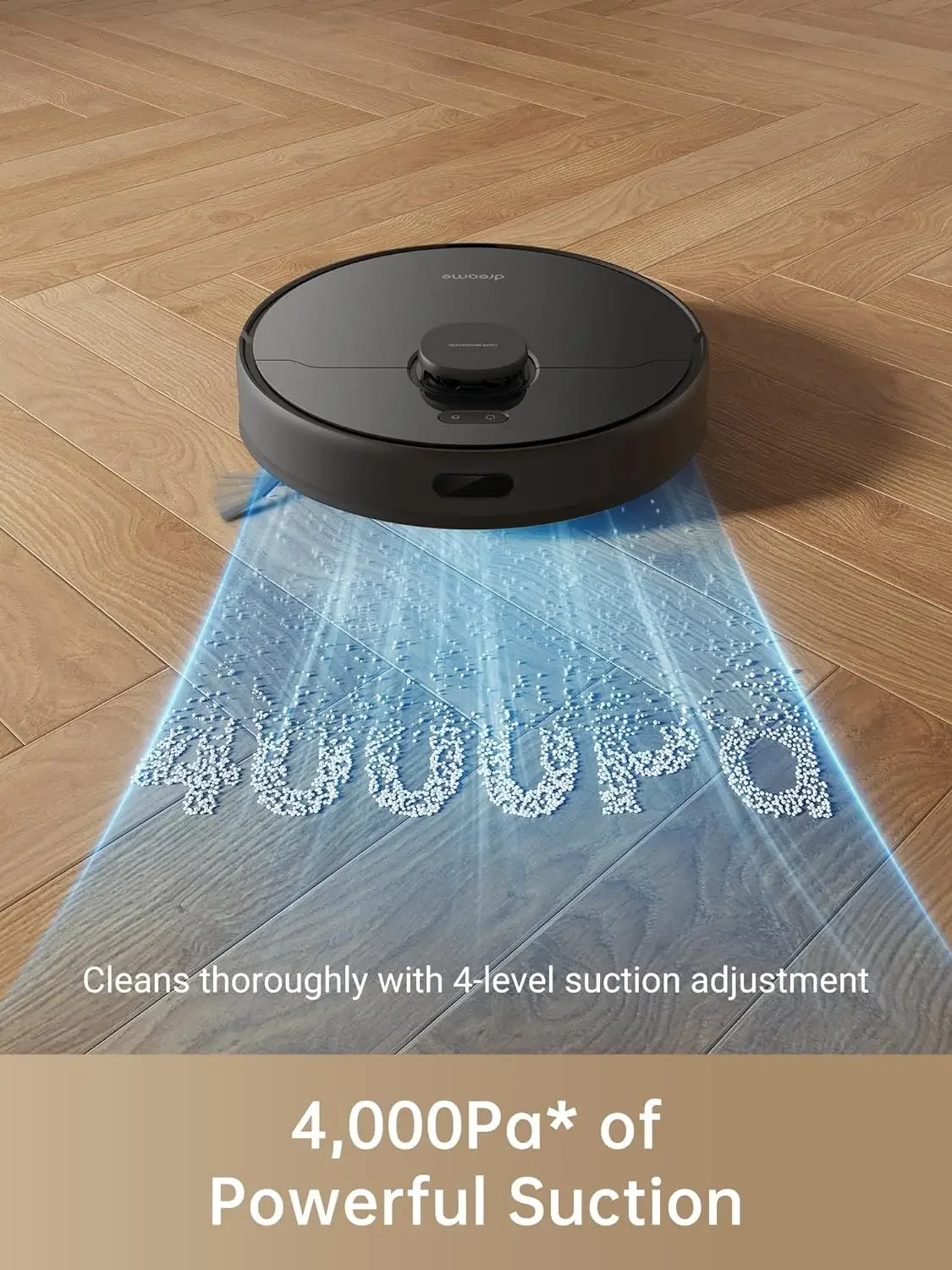 dreame D9 Max Robot Vacuum and Mop Combo, LiDAR Navigation, 4000Pa Strong Suction Power, 180mins Runtime