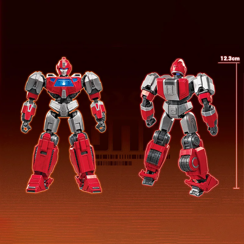 Anime Building Block Man Transformers Origine Optimus Prime Bumbler Redscream Figura di assemblaggio Ornamenti giocattolo Modello Regalo di compleanno