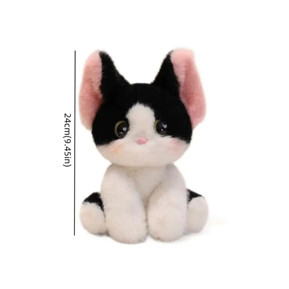 Boys Girls Stuffed Animal Siamese Cat Cute Sitting Desktop Ornament Stuffed Devon Rex Cartoon Kitten Cat Xmas Gifts
