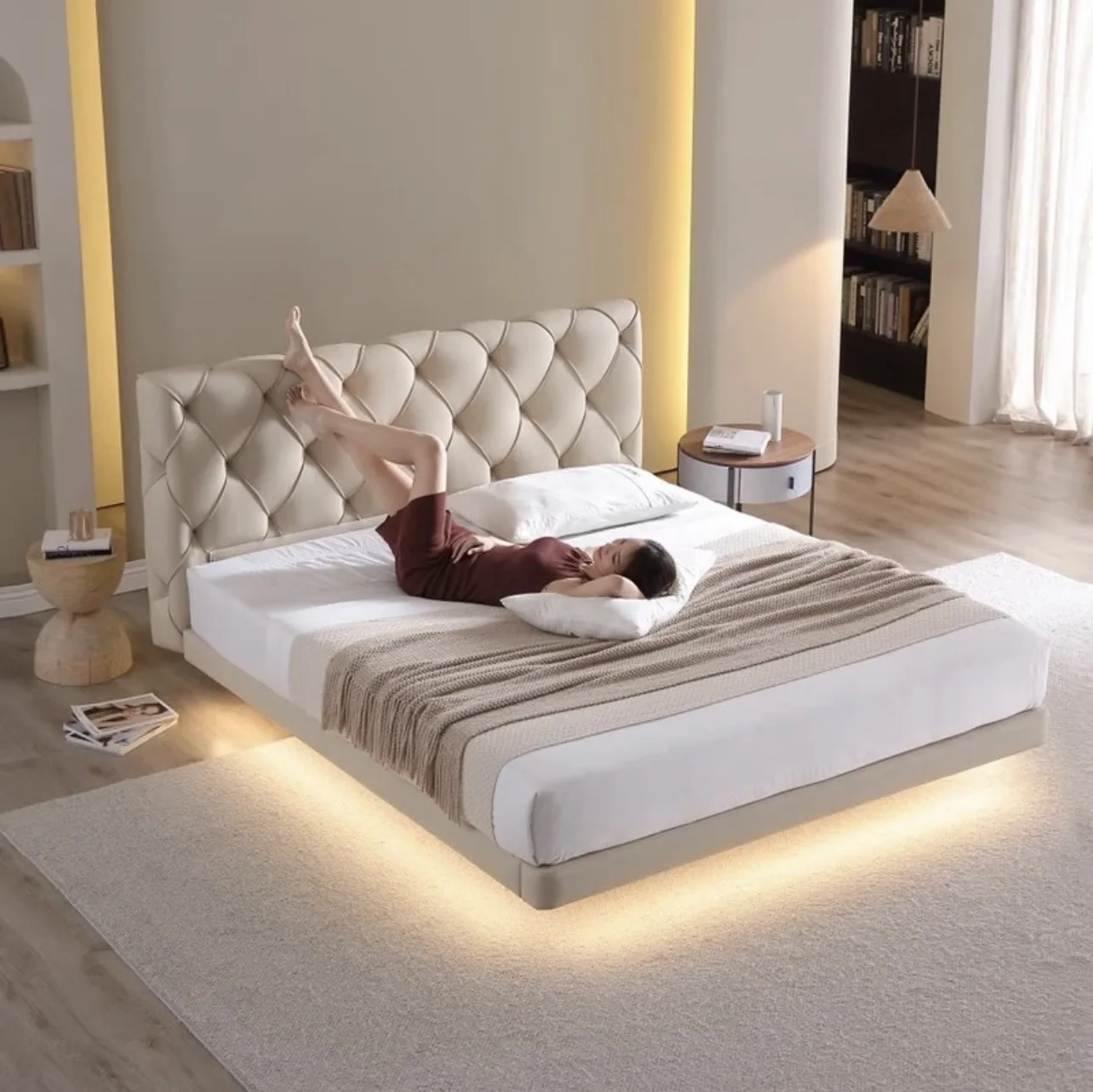 

*Mid-century Modern Bedroom Furniture Soft Bed Children's Soft Beds Soft airbag Bed