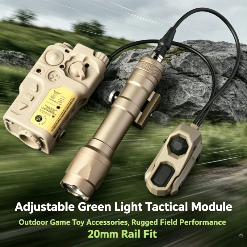 MountAccessories Supported 20mm Rail Battery Box Green Light Module Steady Strobe Outdoor Game Use