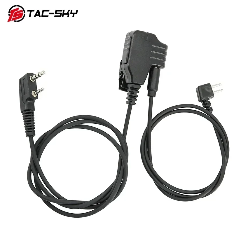 FOR COMTA IPSC Tactical Noise Canceling Headse Microphone PTT K plug 2-pin to 2-pin plug microphone for Baofen intercoms