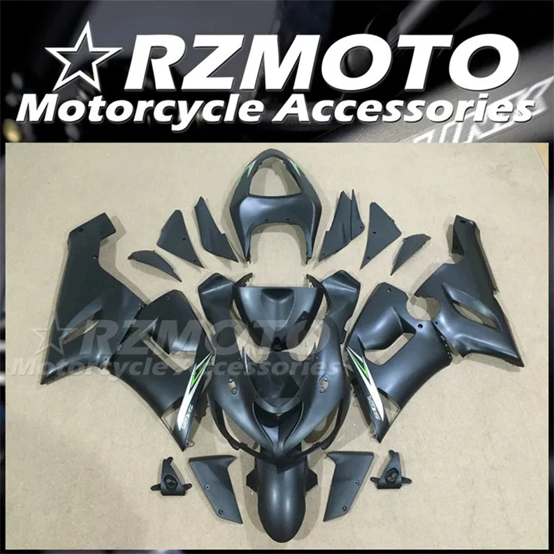 4Gifts Injection Mold New ABS Motorcycle Fairings Kit Fit For KAWASAKI ZX6R 636 2005 2006 05 06 Bodywork Set Custom Black Matte