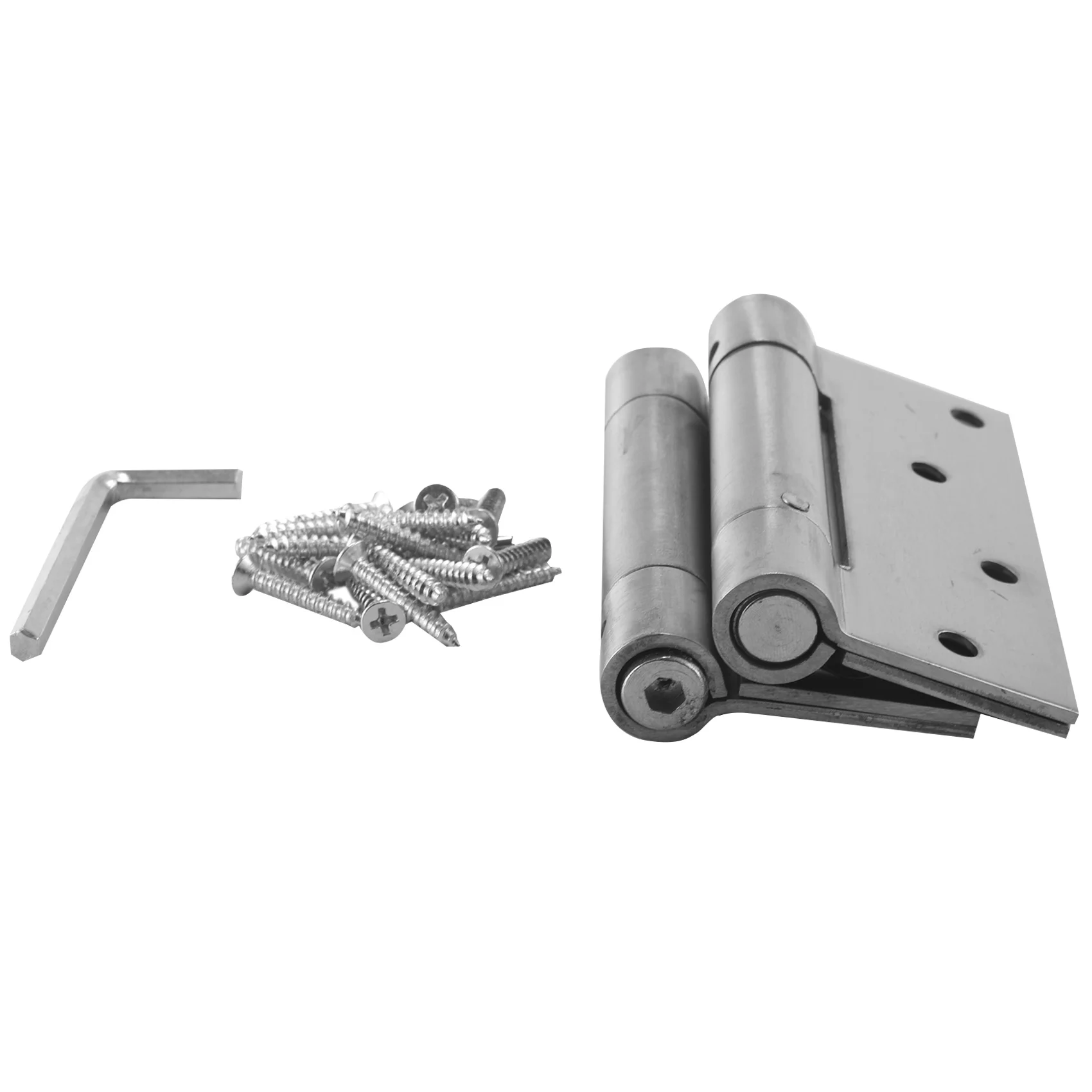 Self Closing Door Hinge, 2 Pack 4 Inch Heavy Duty Square Stainless Steel Mortise Spring Automatic Closer Hinge Hardware