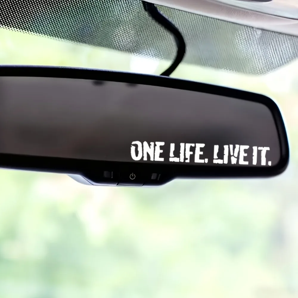 

3Pcs One Life Live It Slogan Vinyl Decal, Fashion Self-Adhesive Sticker, Exterior Accessories for Car Bumper Motorcycle Helmet