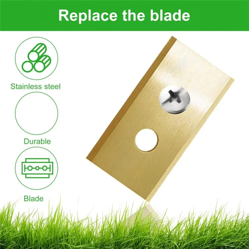 

RALCA-Blades Replacement For Robotic Lawnmower 24Pcs With Washers Screws For Mammotion Luba Yuka All Series