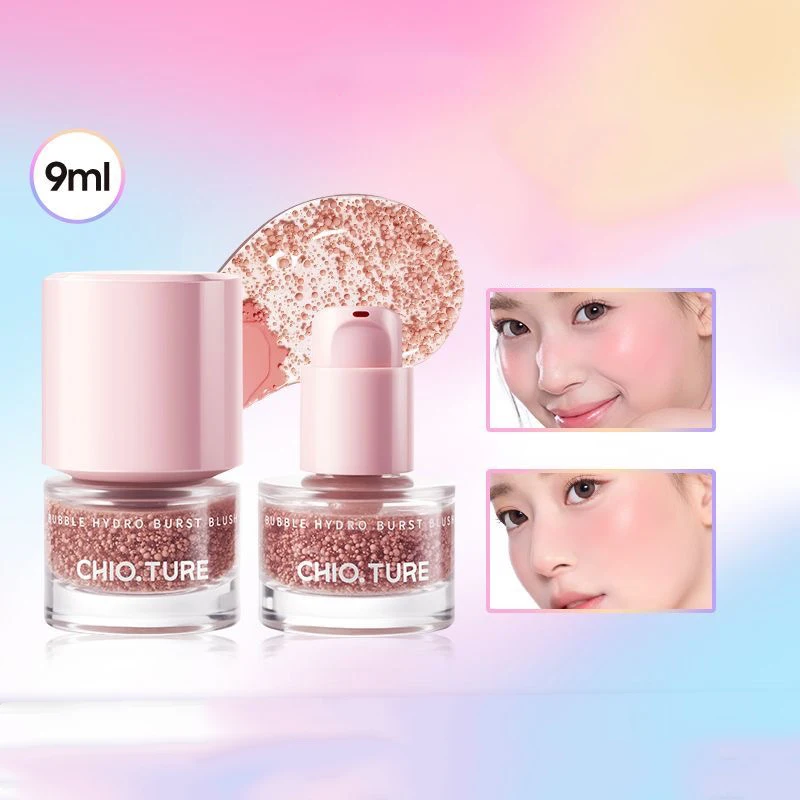 Bubble Liquid Blusher Highlighter Duo Dewy Expansive Lifting Shade Contractive Sculpting Shade,Satin Glow Multi-Use Cheek Face