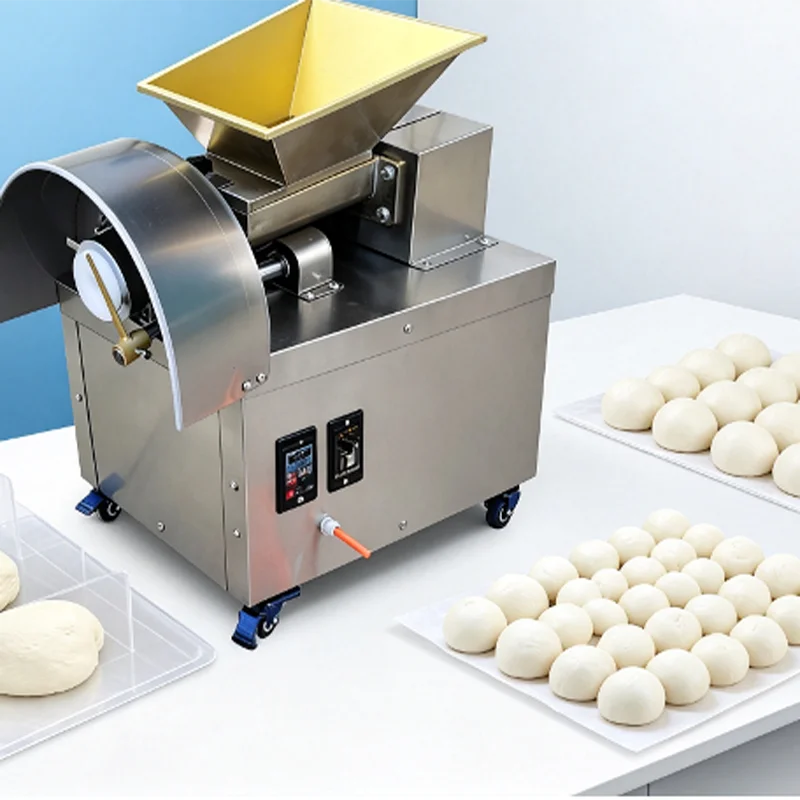 Easy Use Automatic Dough Bakery Dispenser Ball Mould Extruder   Cutting Divider Rounder Machine Motor Food Grade Stainless Steel