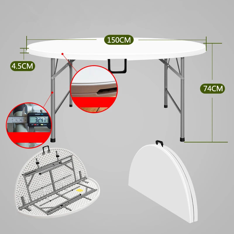 round portable plastic dining picnic bbq camping foldable table chair outdoor folding tables and chairs for events