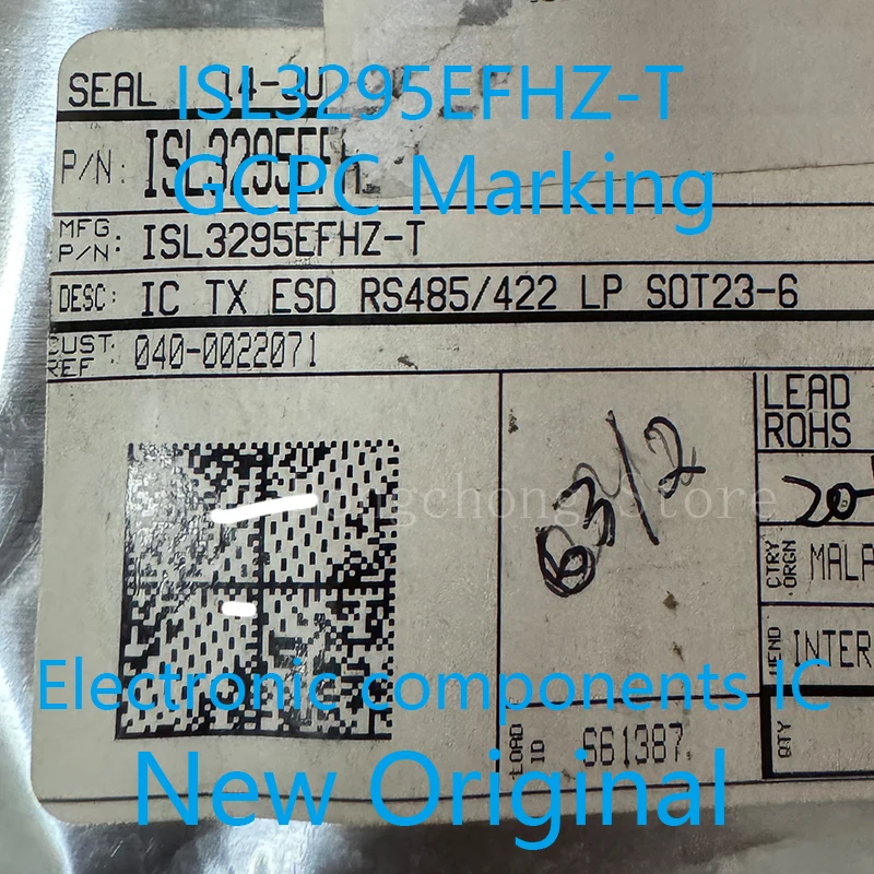 New Original ISL3295EFHZ-T ISL3295EFHZ ISL3295 GCPC MARKING CODE Single Transmitter RS-422/RS-485 6-Pin SOT-23 T/R 10pcs