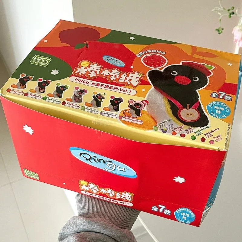 

Горячий оригинальный леденец, бархатная серия Pingu Fruit Paradise, слепая коробка, кавайный плюшевый кулон, загадочная коробка, аниме-фигурка, детский день рождения Gi